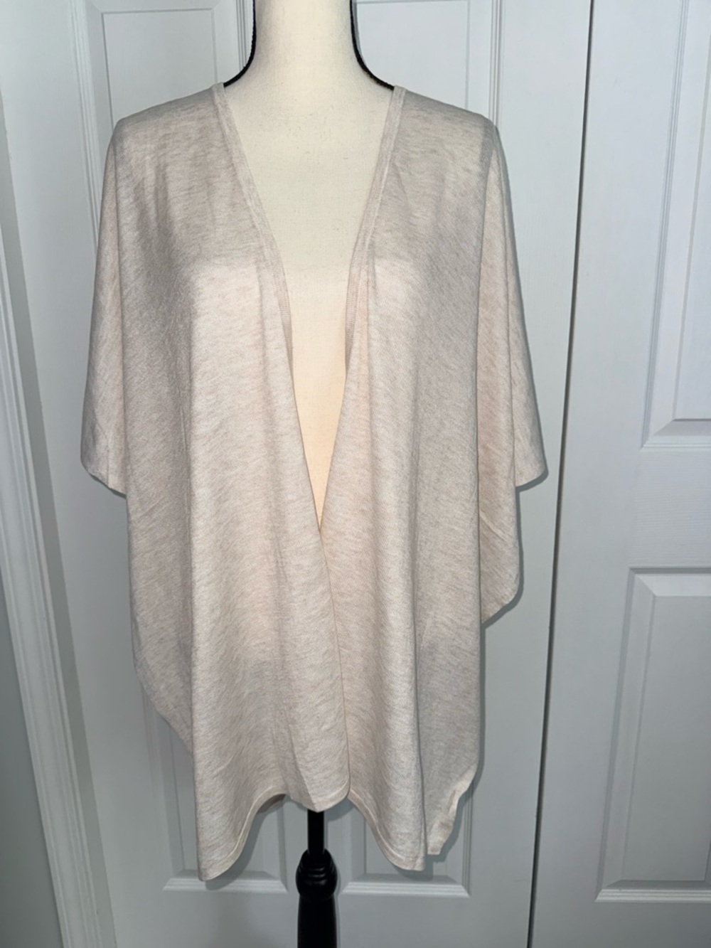 LOFT Lightweight Open-Front Cardigan Cape in Cream Xl-XXL New